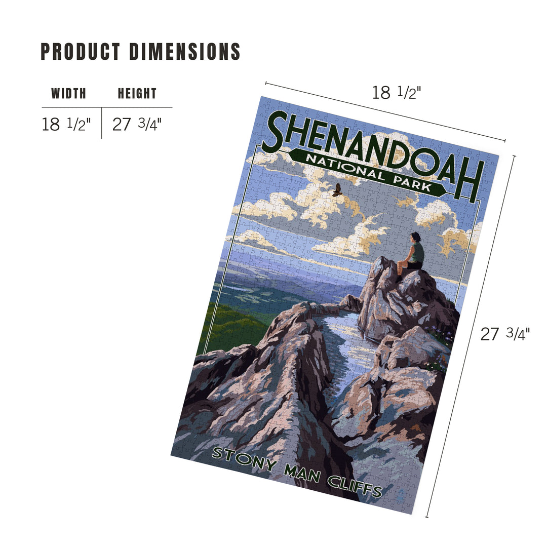 Shenandoah National Park, Virginia, Stony Man Cliffs View, Jigsaw Puzzle Puzzle Lantern Press 