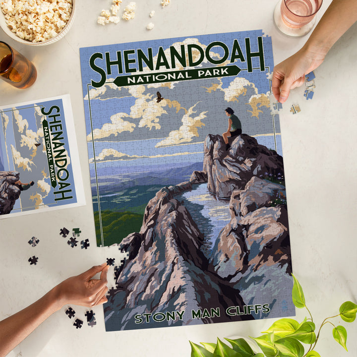 Shenandoah National Park, Virginia, Stony Man Cliffs View, Jigsaw Puzzle Puzzle Lantern Press 