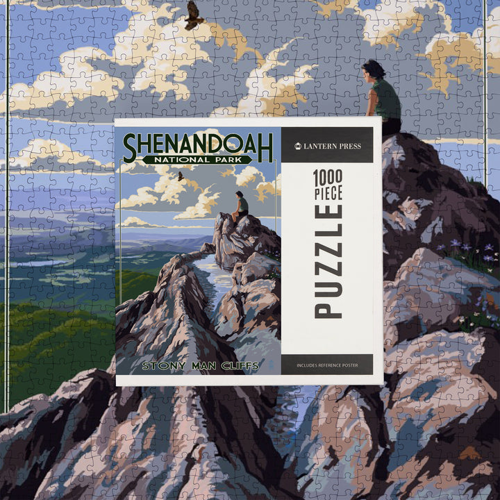 Shenandoah National Park, Virginia, Stony Man Cliffs View, Jigsaw Puzzle Puzzle Lantern Press 
