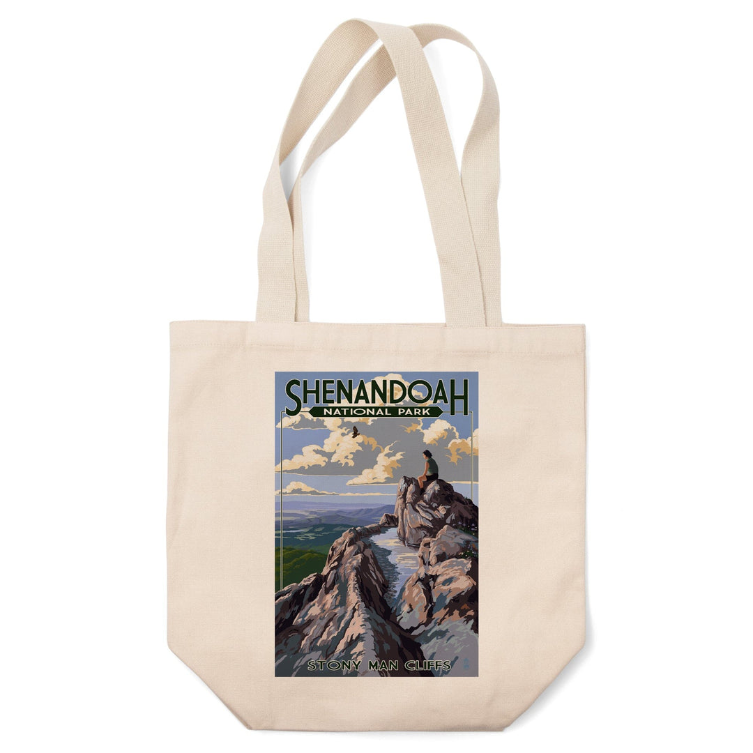 Shenandoah National Park, Virginia, Stony Man Cliffs View, Lantern Press Artwork, Tote Bag Totes Lantern Press 