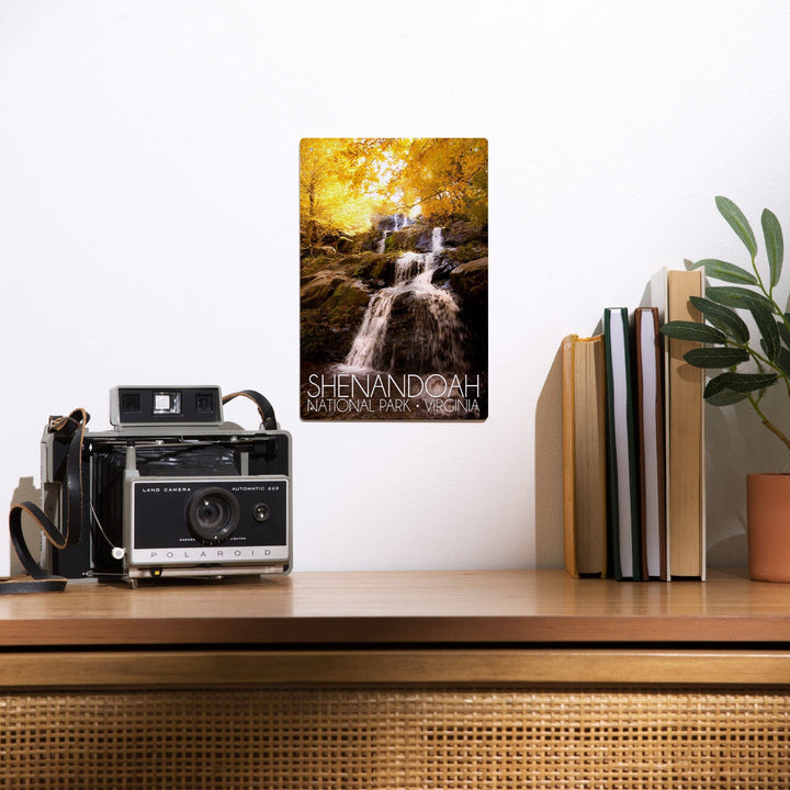 Shenandoah National Park, Virginia, Waterfall in Autumn, Metal Signs Metal Lantern Press 