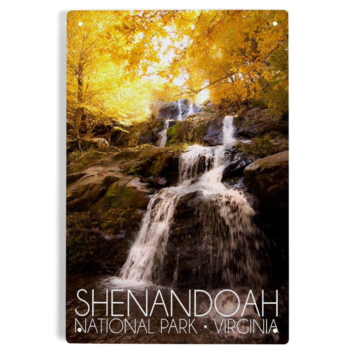 Shenandoah National Park, Virginia, Waterfall in Autumn, Metal Signs Metal Lantern Press 