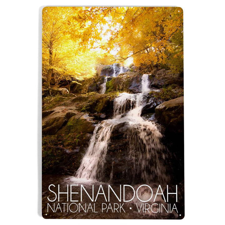 Shenandoah National Park, Virginia, Waterfall in Autumn, Metal Signs Metal Lantern Press 