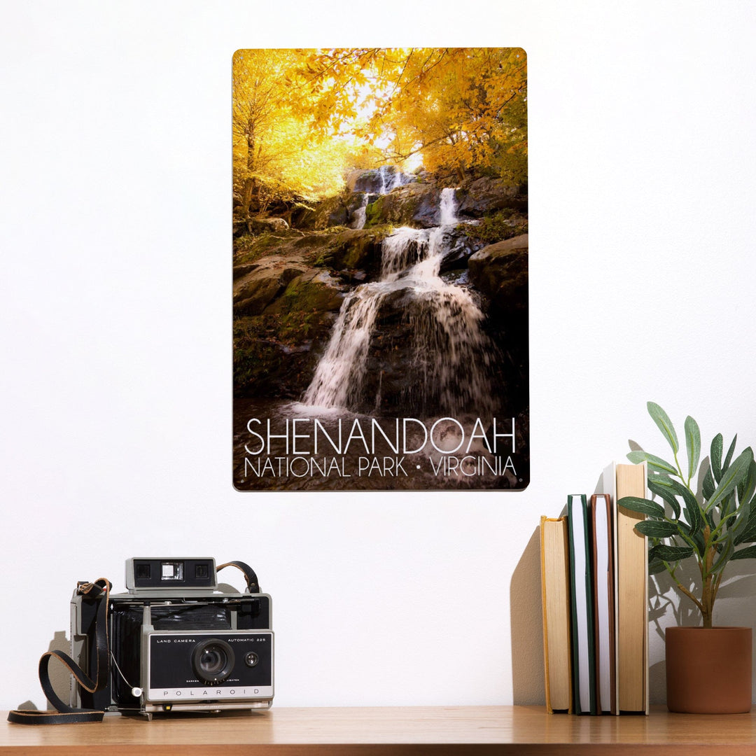 Shenandoah National Park, Virginia, Waterfall in Autumn, Metal Signs Metal Lantern Press 