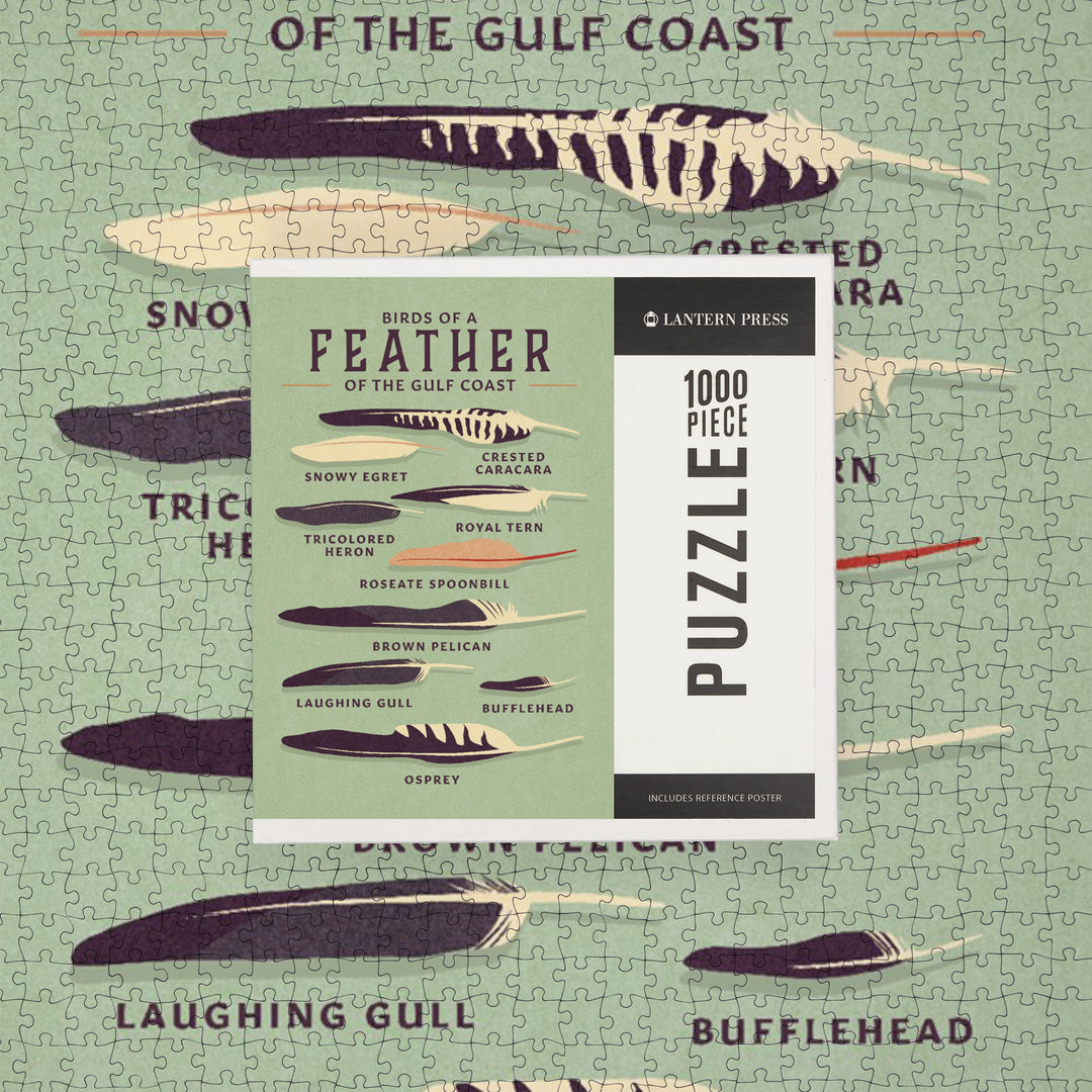 Shorebirds at Sunset Collection, Birds of a Feather, Gulf Coast, Jigsaw Puzzle Puzzle Lantern Press 