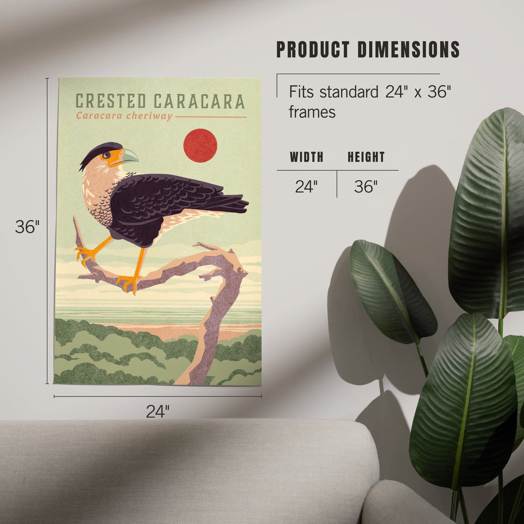 Shorebirds at Sunset Collection, Crested Caracara, Bird, Art & Giclee Prints Art Lantern Press 