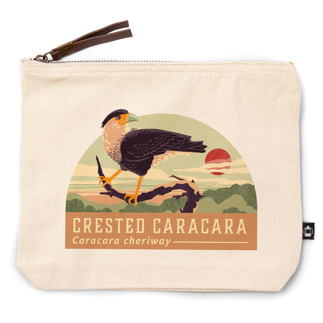 Shorebirds at Sunset Collection, Crested Caracara, Bird, Contour, Accessory Go Bag Totes Lantern Press 