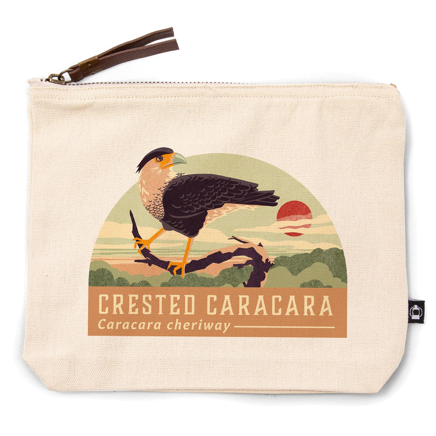 Shorebirds at Sunset Collection, Crested Caracara, Bird, Contour, Accessory Go Bag Totes Lantern Press 