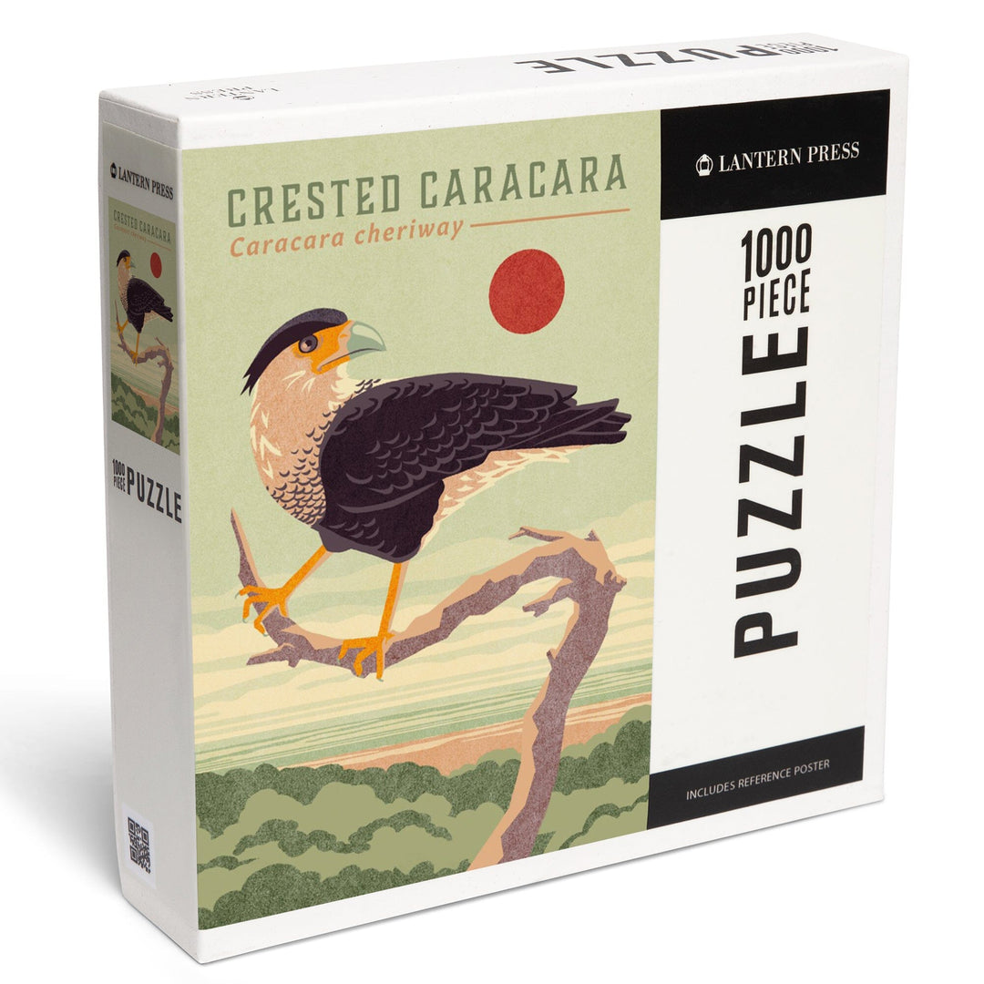 Shorebirds at Sunset Collection, Crested Caracara, Bird, Jigsaw Puzzle Puzzle Lantern Press 