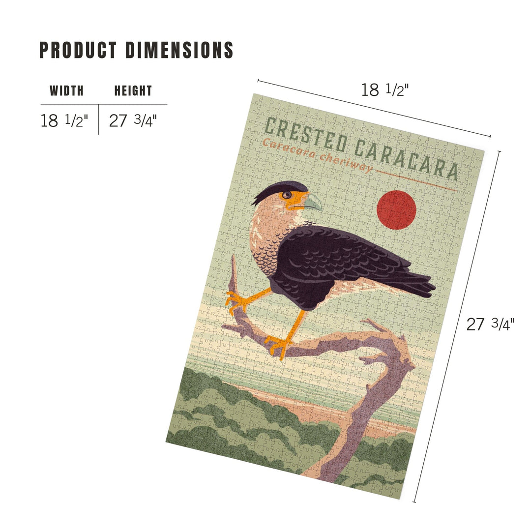Shorebirds at Sunset Collection, Crested Caracara, Bird, Jigsaw Puzzle Puzzle Lantern Press 