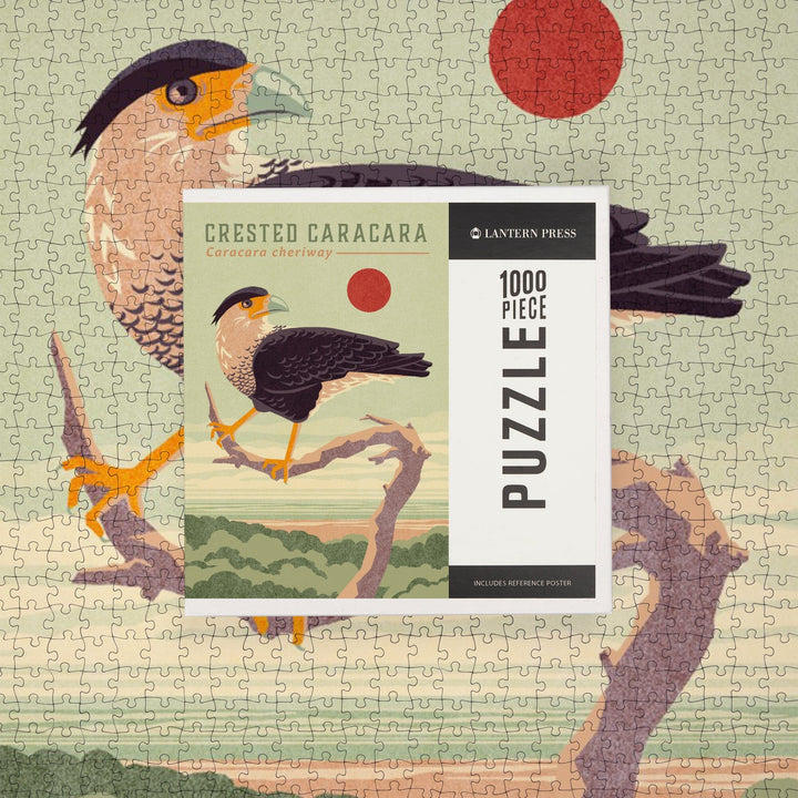 Shorebirds at Sunset Collection, Crested Caracara, Bird, Jigsaw Puzzle Puzzle Lantern Press 