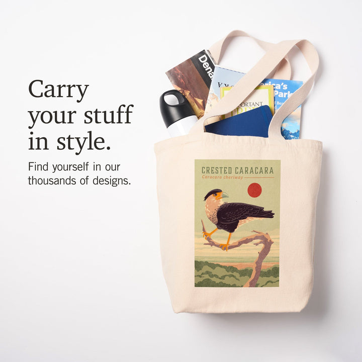 Shorebirds at Sunset Collection, Crested Caracara, Bird, Tote Bag Totes Lantern Press 