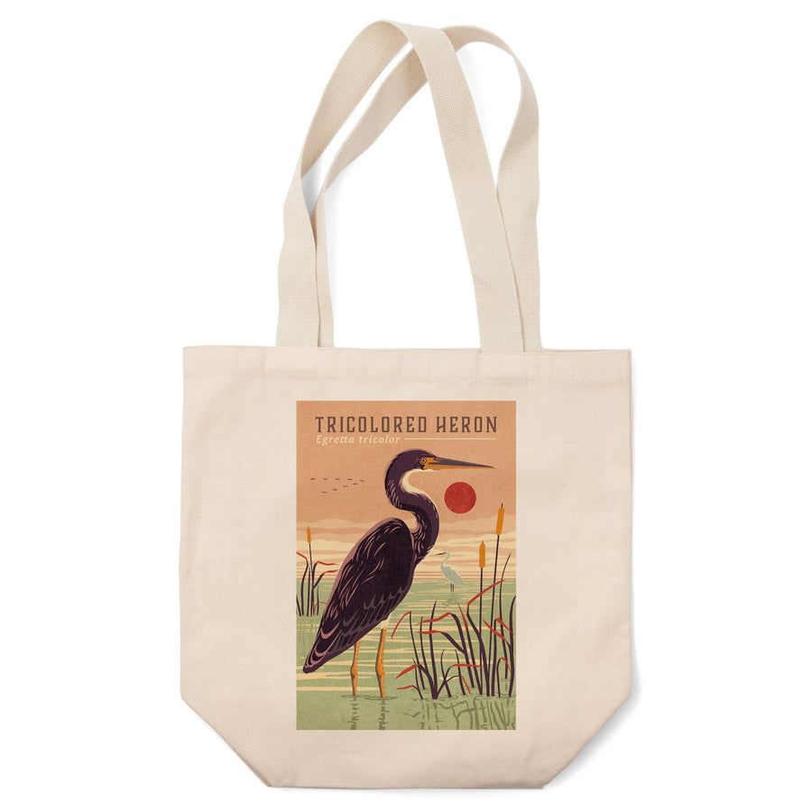 Shorebirds at Sunset Collection, Tricolored Heron, Bird, Tote Bag Totes Lantern Press 