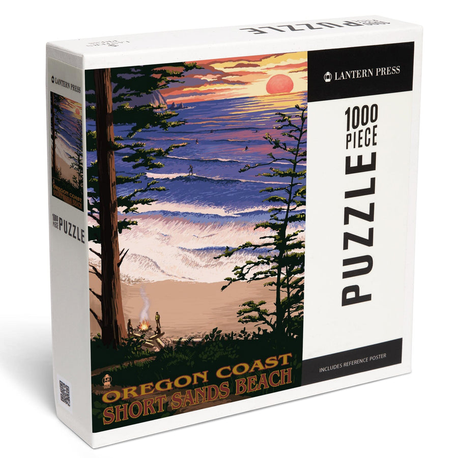 Short Sands Beach, Oregon, Coast Scene, Jigsaw Puzzle Puzzle Lantern Press 