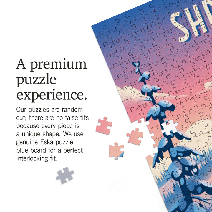 Shred the Gnar, Snowboarding,, Jigsaw Puzzle Puzzle Lantern Press 