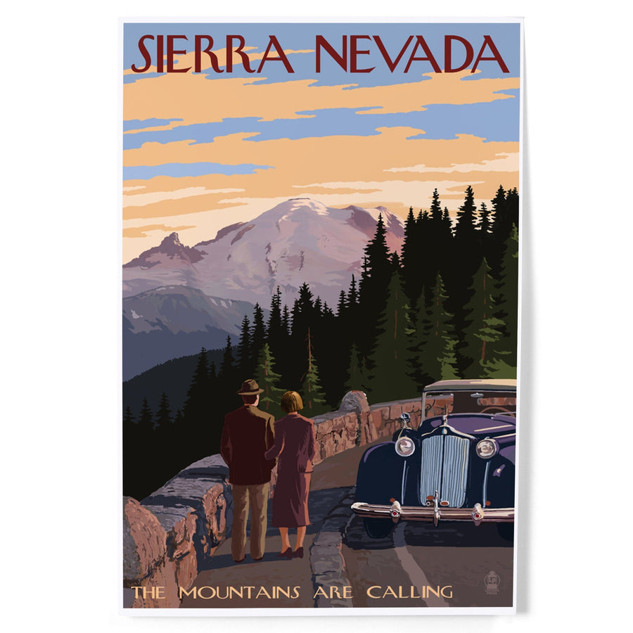 Sierra Nevada, The Mountains are Calling, Art & Giclee Prints Art Lantern Press 