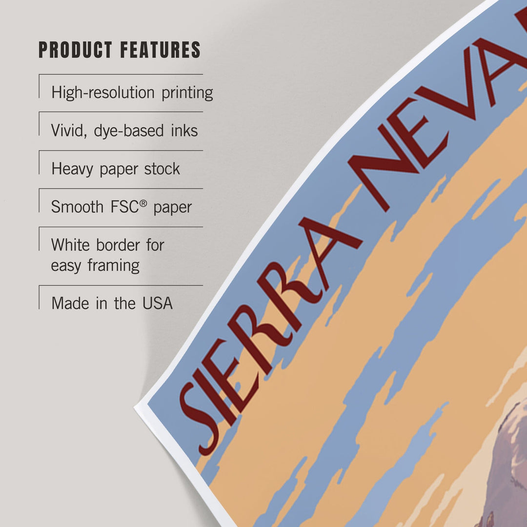 Sierra Nevada, The Mountains are Calling, Art & Giclee Prints Art Lantern Press 