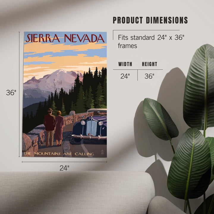 Sierra Nevada, The Mountains are Calling, Art & Giclee Prints Art Lantern Press 