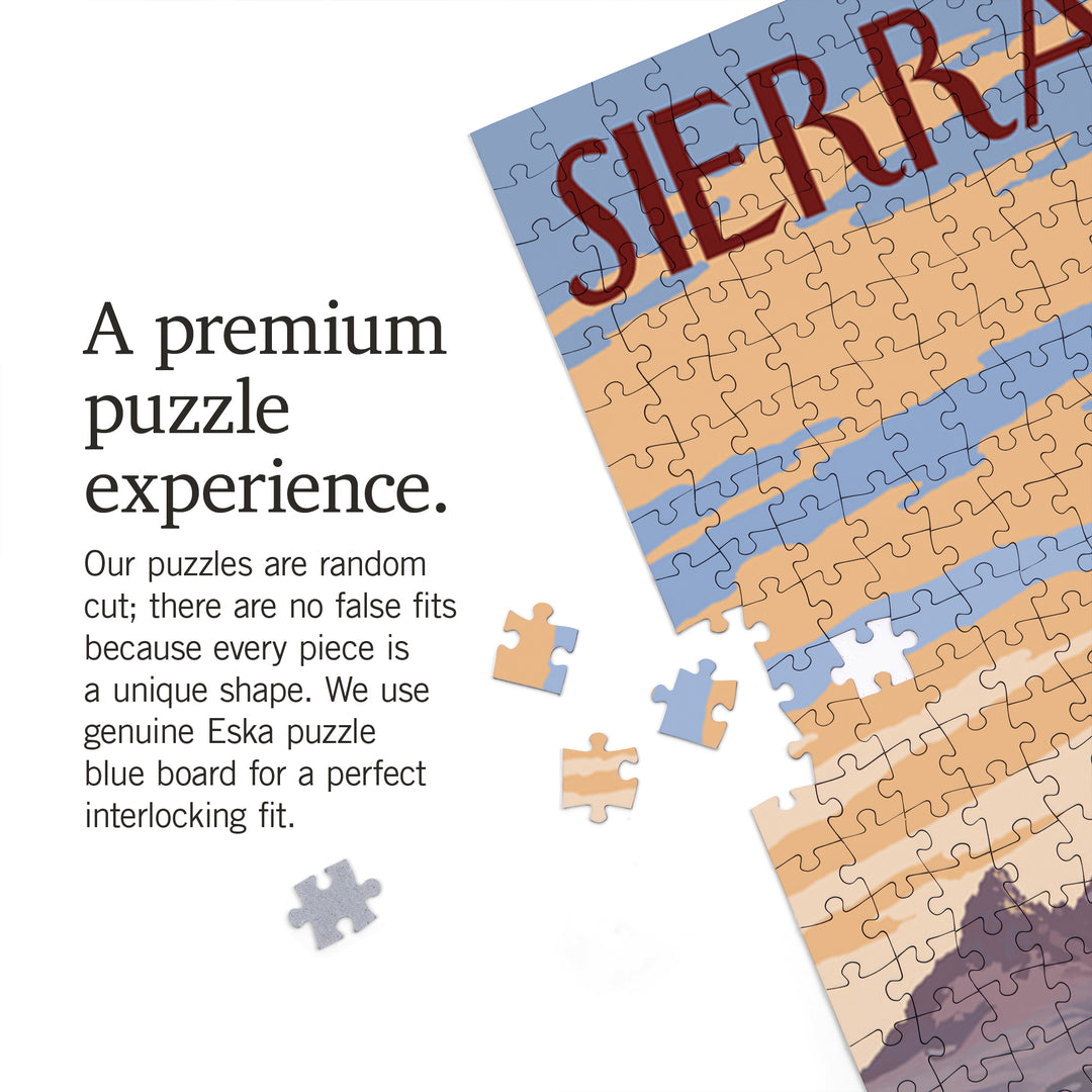 Sierra Nevada, The Mountains are Calling, Jigsaw Puzzle Puzzle Lantern Press 