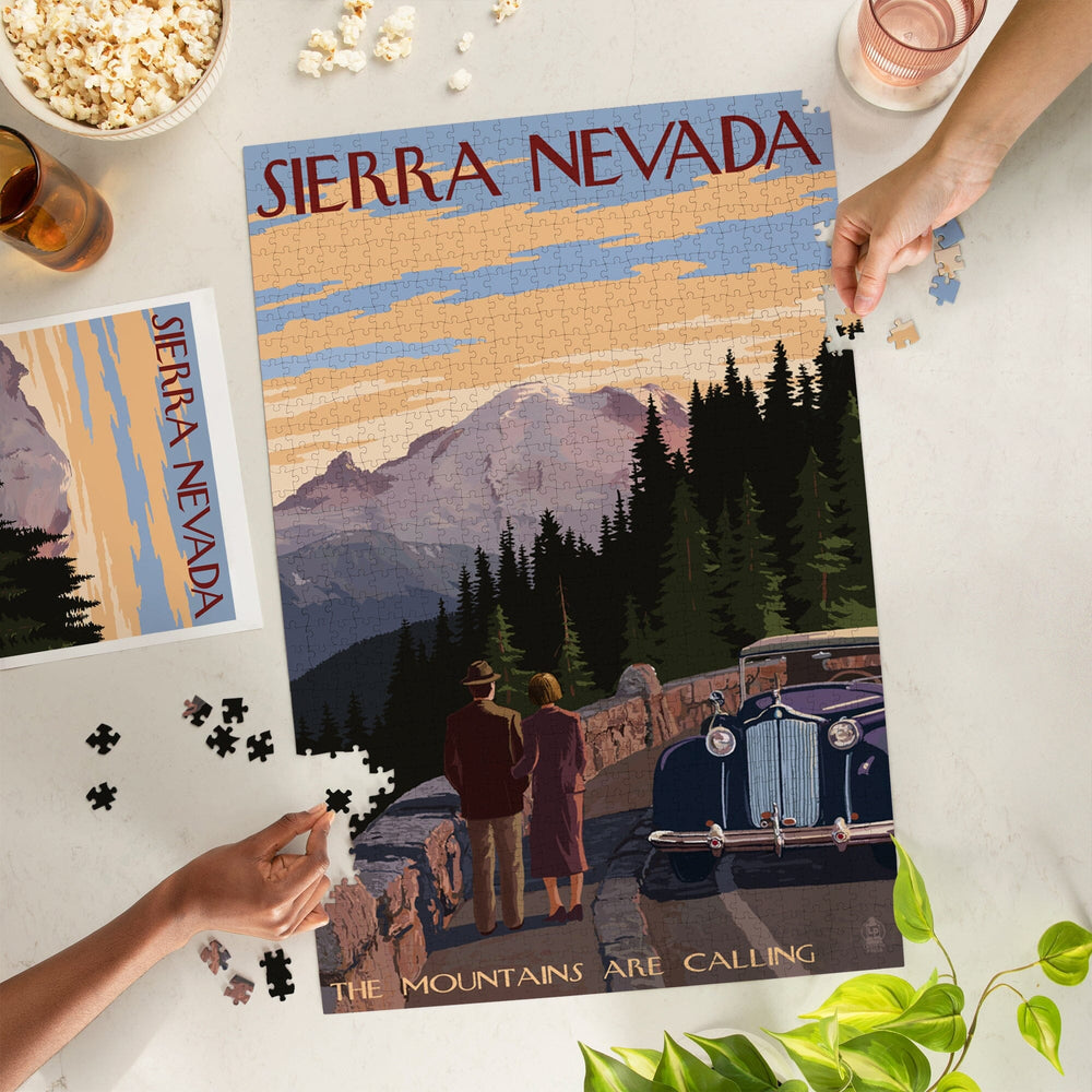 Sierra Nevada, The Mountains are Calling, Jigsaw Puzzle Puzzle Lantern Press 