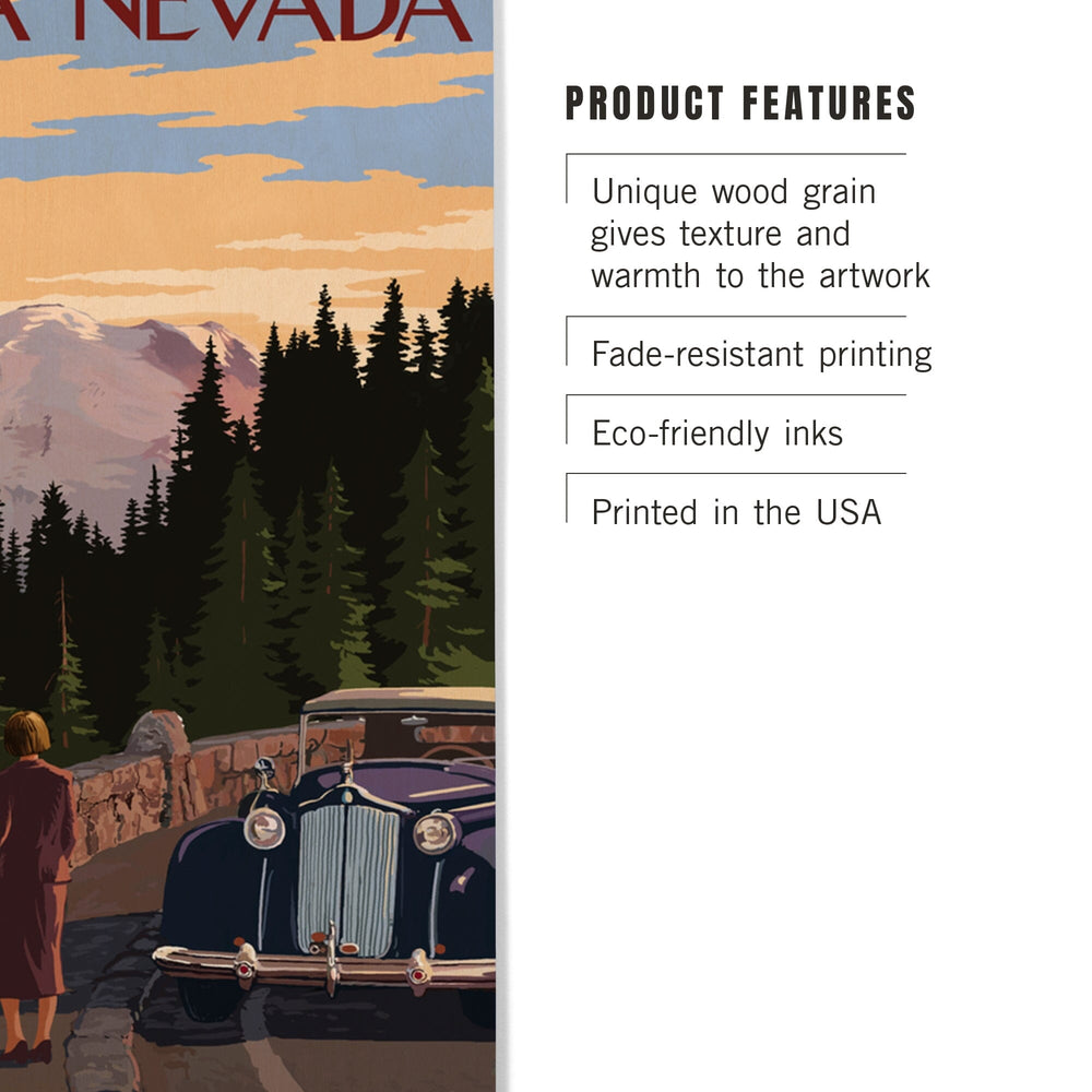 Sierra Nevada, The Mountains are Calling, Lantern Press Artwork, Wood Signs and Postcards Wood Lantern Press 