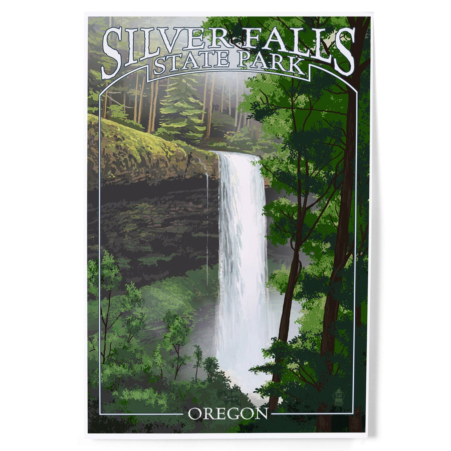 Silver Falls State Park, Oregon, South Falls, Art & Giclee Prints Art Lantern Press 