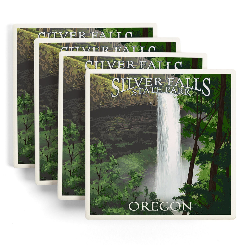 Silver Falls State Park, Oregon, South Falls, Coasters Coasters Lantern Press 