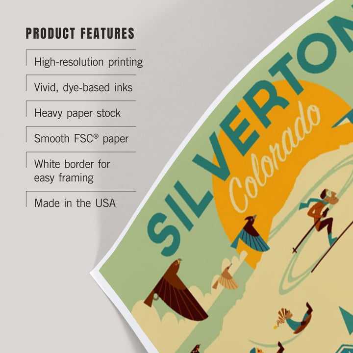 Silverton, Colorado, Geometric, Art & Giclee Prints Art Lantern Press 