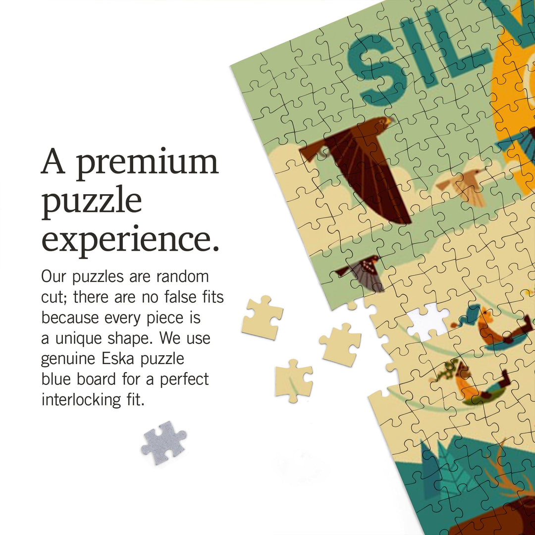 Silverton, Colorado, Geometric, Jigsaw Puzzle Puzzle Lantern Press 