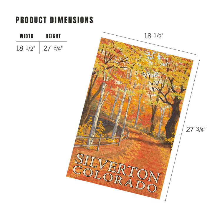 Silverton, Colorado, Painterly, Fall Colors Scene, Jigsaw Puzzle Puzzle Lantern Press 