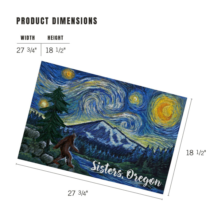Sisters, Oregon, Bigfoot, Starry NIght, Jigsaw Puzzle Puzzle Lantern Press 