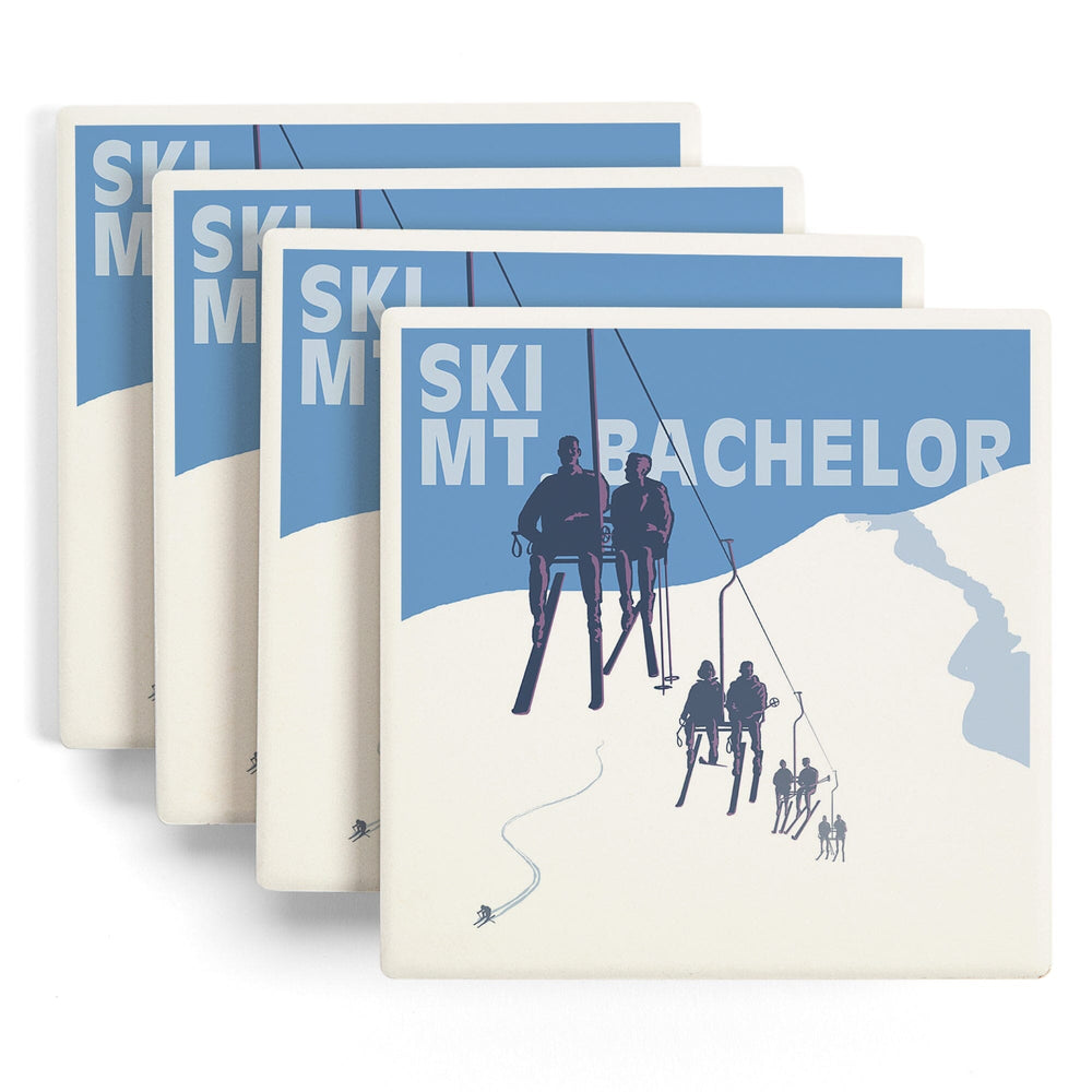 Ski Mt. Bachelor, Oregon, Ski Lifts, Coasters Coasters Lantern Press 