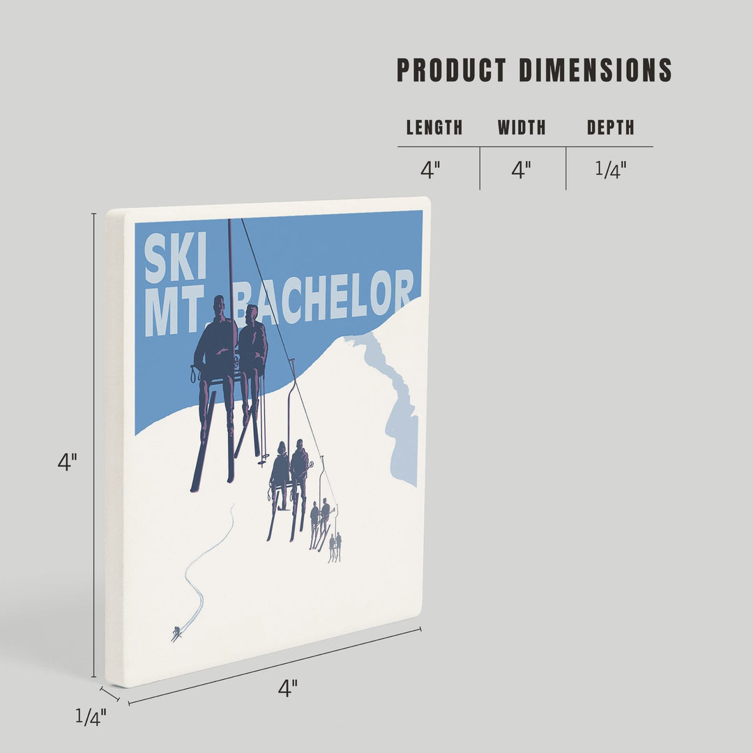 Ski Mt. Bachelor, Oregon, Ski Lifts, Coasters Coasters Lantern Press 