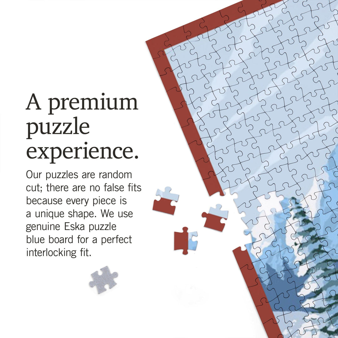 Ski Park City, Utah, Downhill Skier, Jigsaw Puzzle Puzzle Lantern Press 