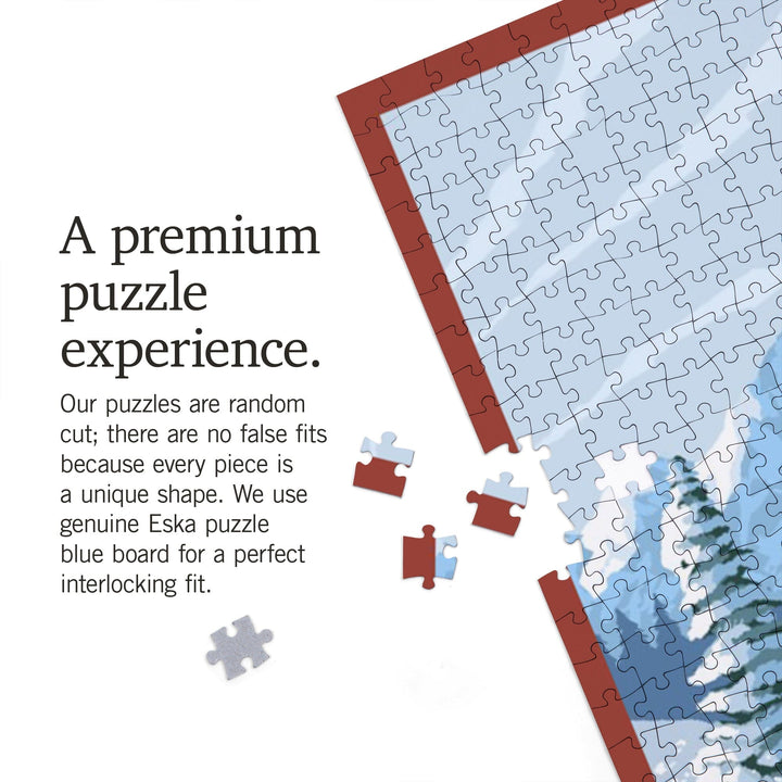 Ski Park City, Utah, Downhill Skier, Jigsaw Puzzle Puzzle Lantern Press 