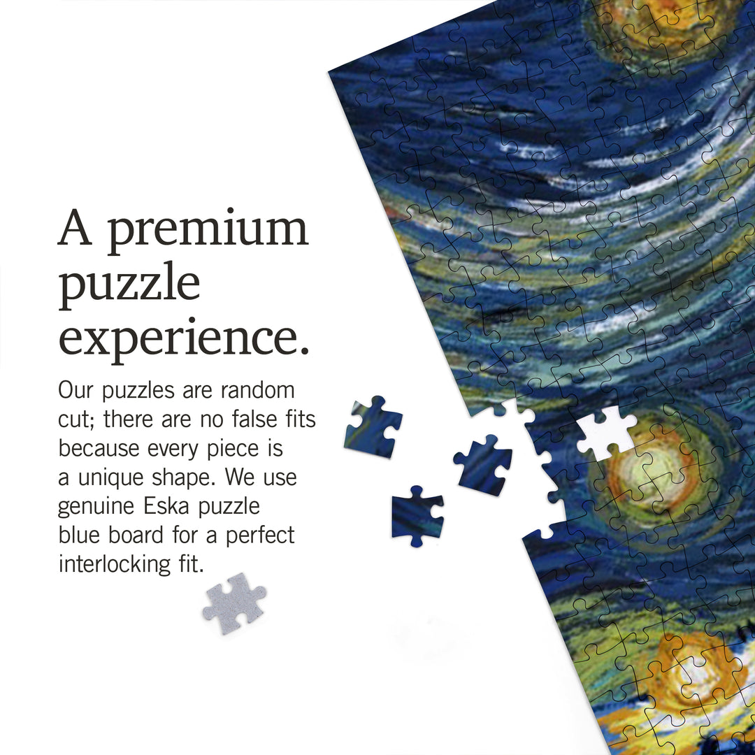 Ski Resort, Starry Night, Jigsaw Puzzle Puzzle Lantern Press 