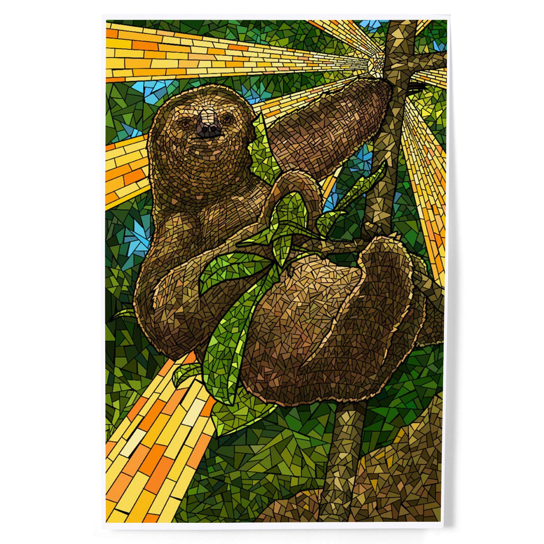 Sloth, Mosaic, Art & Giclee Prints Art Lantern Press 