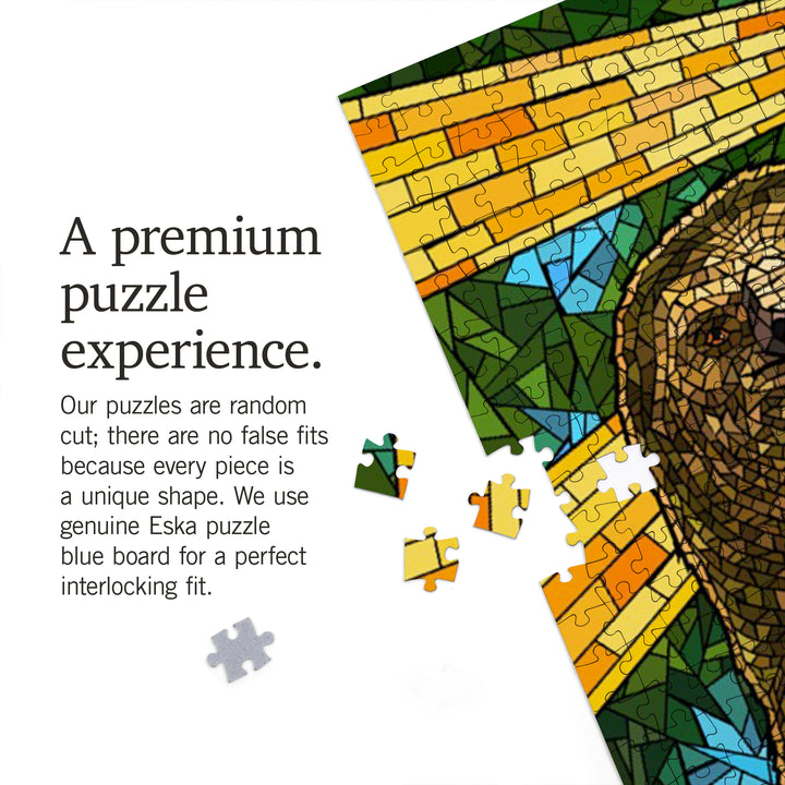 Sloth, Mosaic, Jigsaw Puzzle Puzzle Lantern Press 