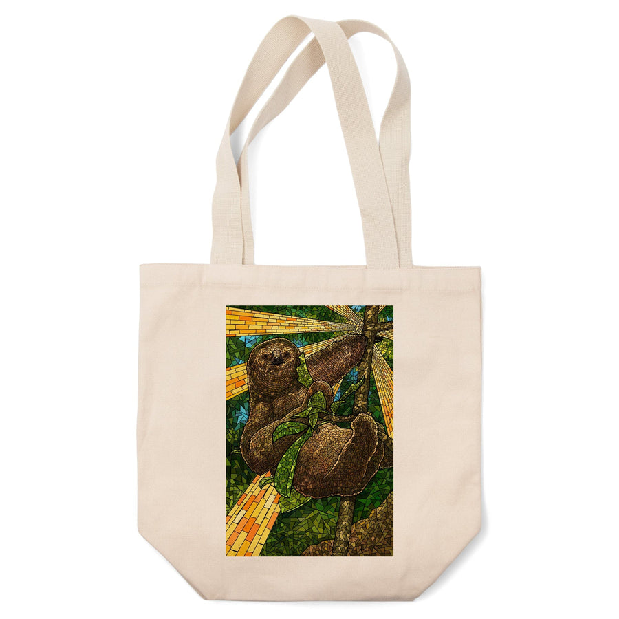 Sloth, Mosaic, Tote Bag Totes Lantern Press 