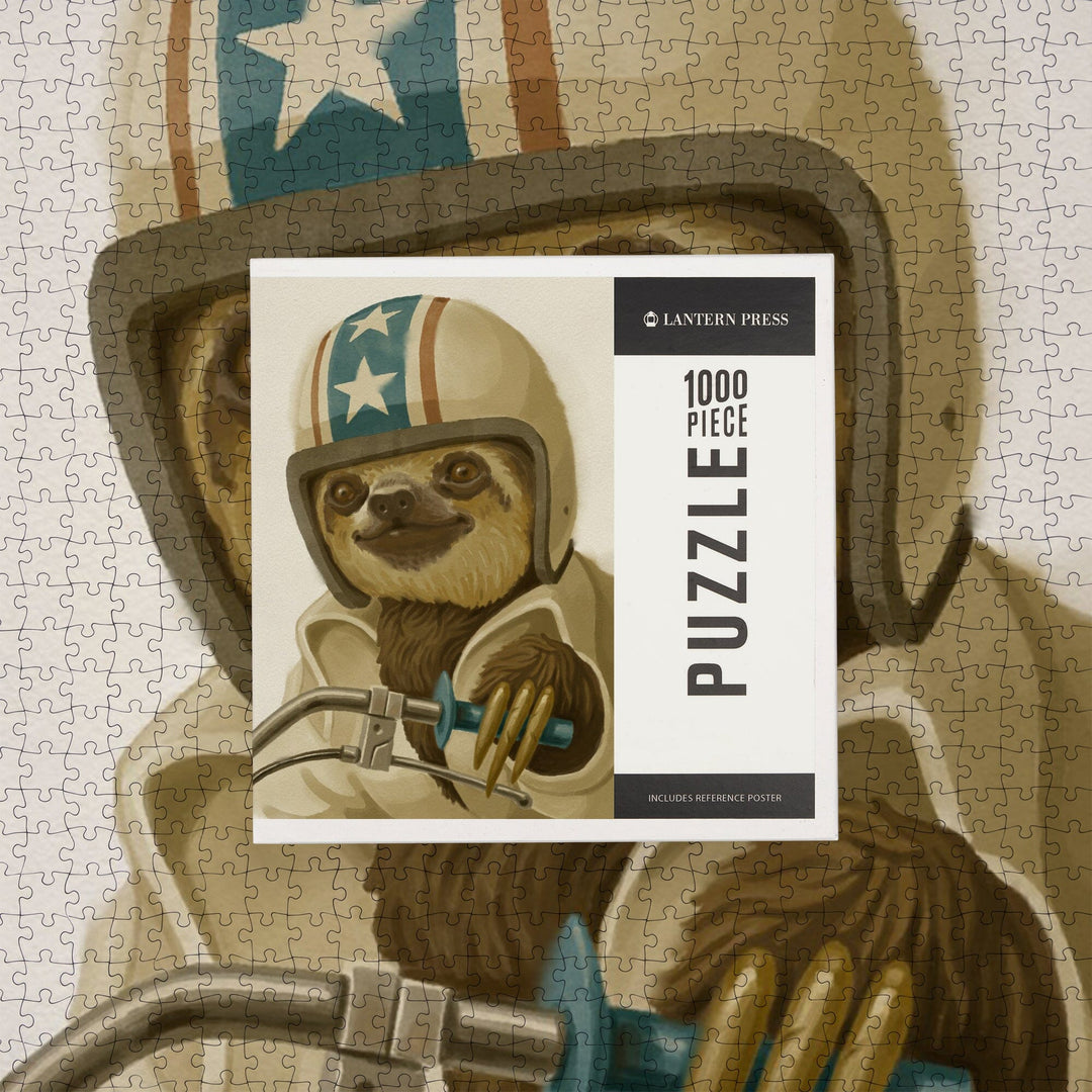 Sloth, Oil Painting, Jigsaw Puzzle Puzzle Lantern Press 