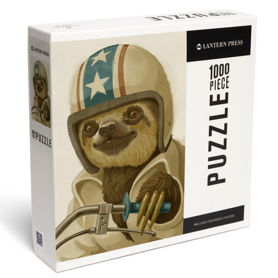 Sloth, Oil Painting, Jigsaw Puzzle Puzzle Lantern Press 