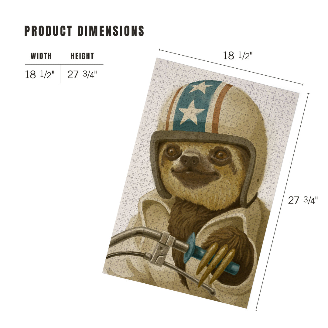Sloth, Oil Painting, Jigsaw Puzzle Puzzle Lantern Press 