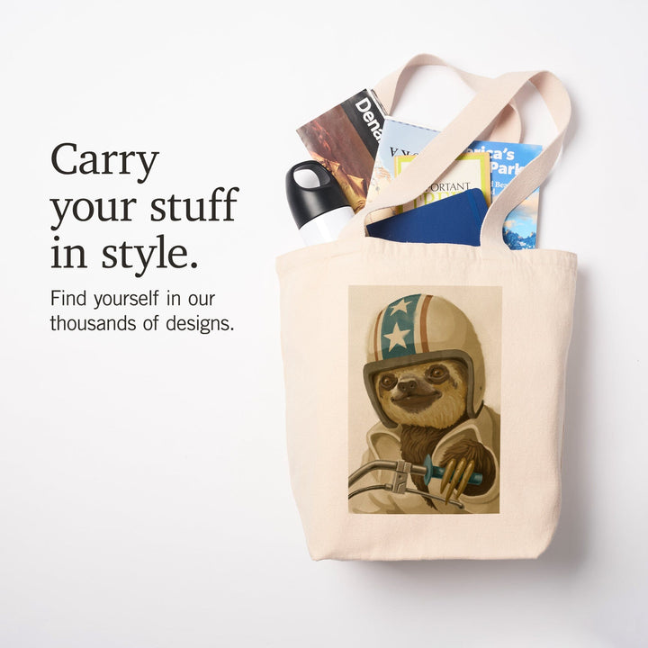 Sloth, Oil Painting, Tote Bag Totes Lantern Press 