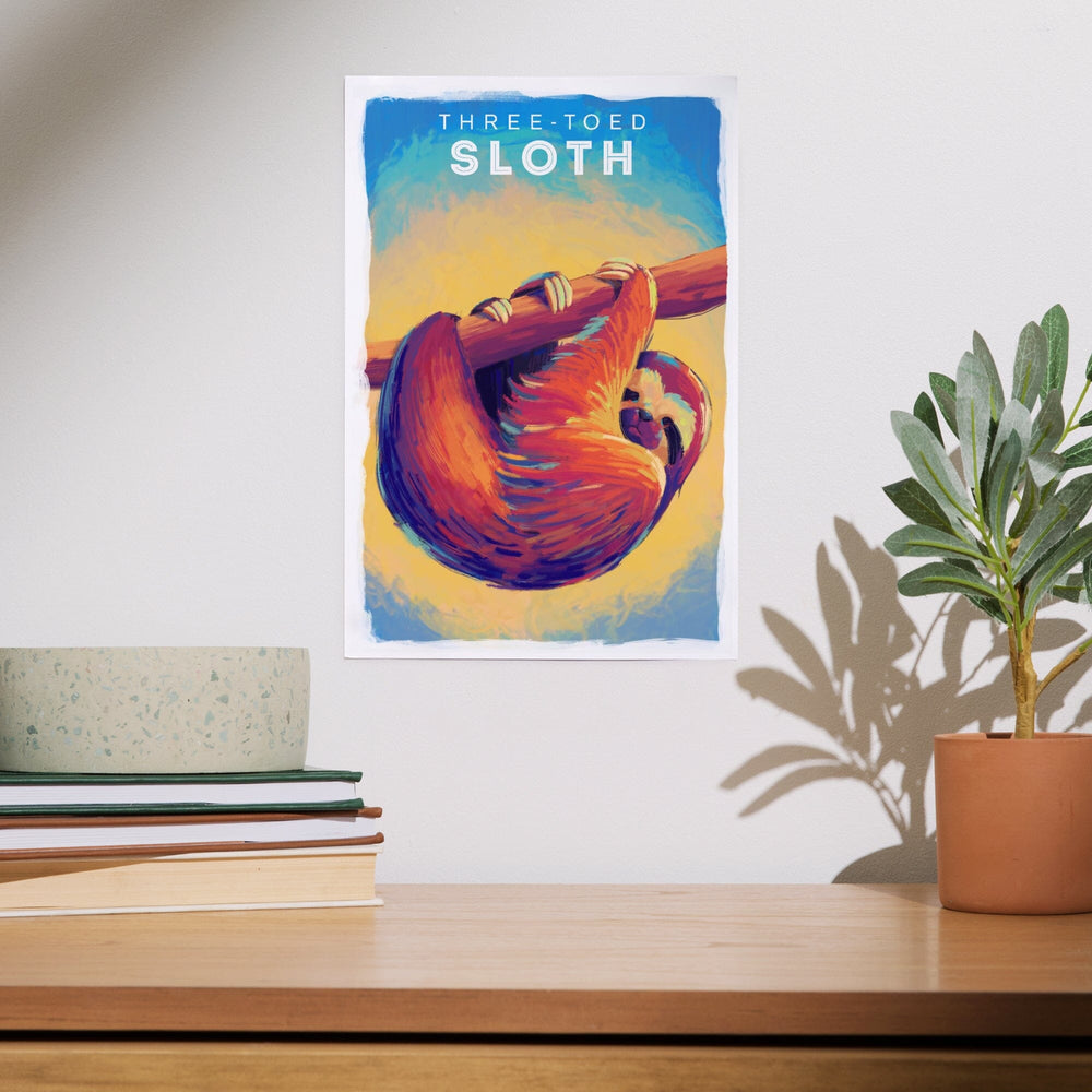 Sloth, Vivid Series, Art & Giclee Prints Art Lantern Press 