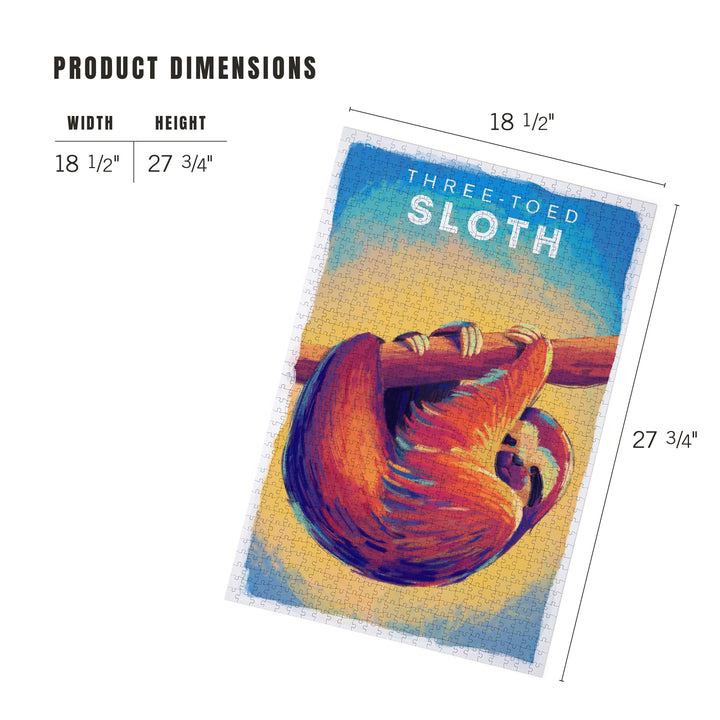 Sloth, Vivid Series, Jigsaw Puzzle Puzzle Lantern Press 