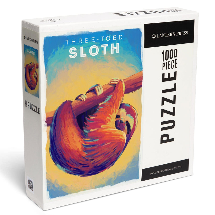Sloth, Vivid Series, Jigsaw Puzzle Puzzle Lantern Press 