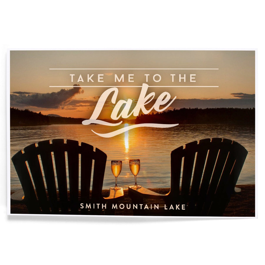 Smith Mountain Lake, Virginia, Take Me to the Lake, Sunset View, Art & Giclee Prints Art Lantern Press 