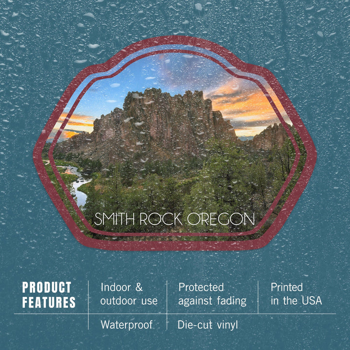Smith Rock, Oregon, Contour, Lantern Press Photography, Vinyl Sticker Sticker Lantern Press 