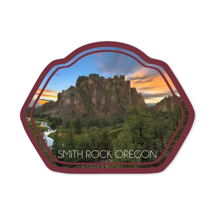 Smith Rock, Oregon, Contour, Lantern Press Photography, Vinyl Sticker Sticker Lantern Press 