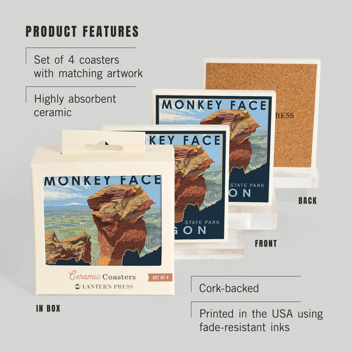 Smith Rock State Park, Oregon, Monkey Face, Coasters Coasters Lantern Press 
